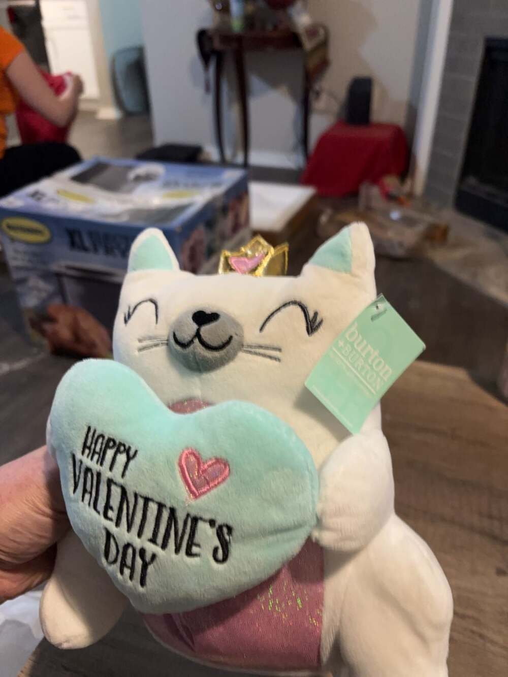 burton + BURTON Valentine's Day Plush Cat with Crown and Heart